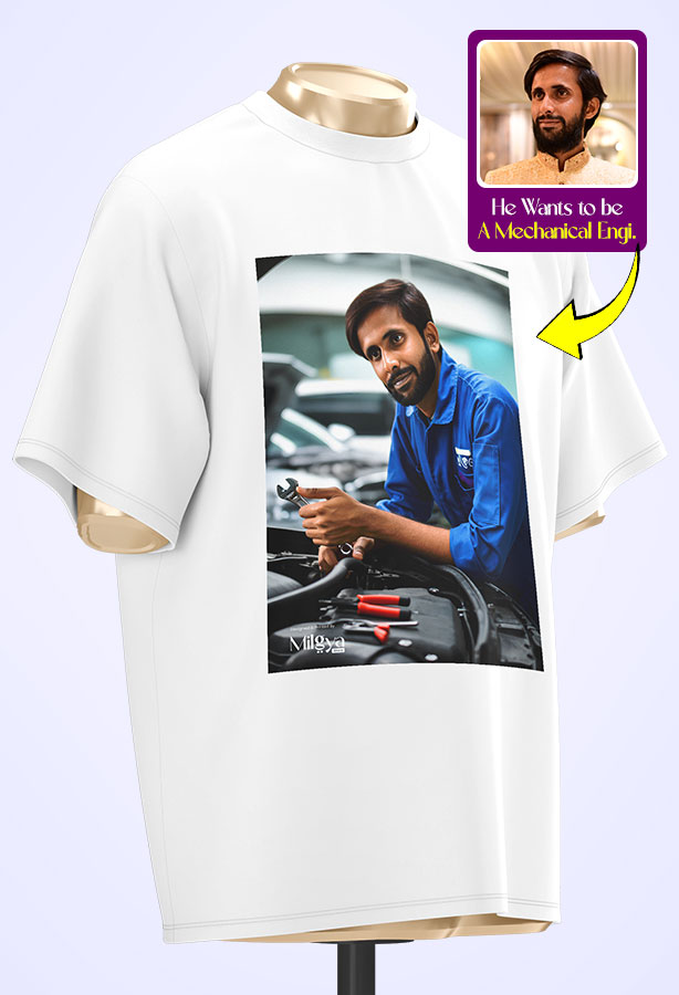 At Milgya Store, we turn your imagination into reality with Customized DTF Printed T-Shirts! 🌟 Whether you want to see yourself as a powerful superhero, a future doctor, astronaut, or anything you dream of, we've got you covered. 📸 How It Works: - Provide Us Your Picture. - We transform your image into your desired superhero or profession. - Your artwork will be printed on premium T-shirts using DTF Printing. - We Deliver it To Your Doorstep. ✅ Why Choose Milgya Store? We offer Washable, water-resistant, and scratch-resistant T-Shirts and Pictures are made uniquely for You! 📲 Visit Our Website: www.milgya.com Contact Us Through WhatsApp: 0335 9869666 Or Click This Link to Chat with Us on WhatSApp: https://wa.me/qr/AKMEOCNQYUHKO1 📱 Follow Us On Social Media: Facebook: https://www.facebook.com/milgyastore/ Instagram: https://www.instagram.com/milgyastore/ Pinterest: https://www.pinterest.com/milgyastore/ Youtube: https://www.youtube.com/@milgyastore/ #MilgyaStore #DreamsToReality #CustomTShirt #DTFPrinting #DTFPrints #DTFPrintingPakistan #CustomDTFPrinting #FutureProfession #PersonalizedGifts #TShirtPrinting #CustomTShirtPrint #DTFDesigns